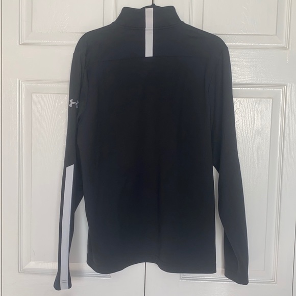 Under Armor Black (M) 3/4 zip up with reflective strips.Super soft and c… - Picture 2 of 6